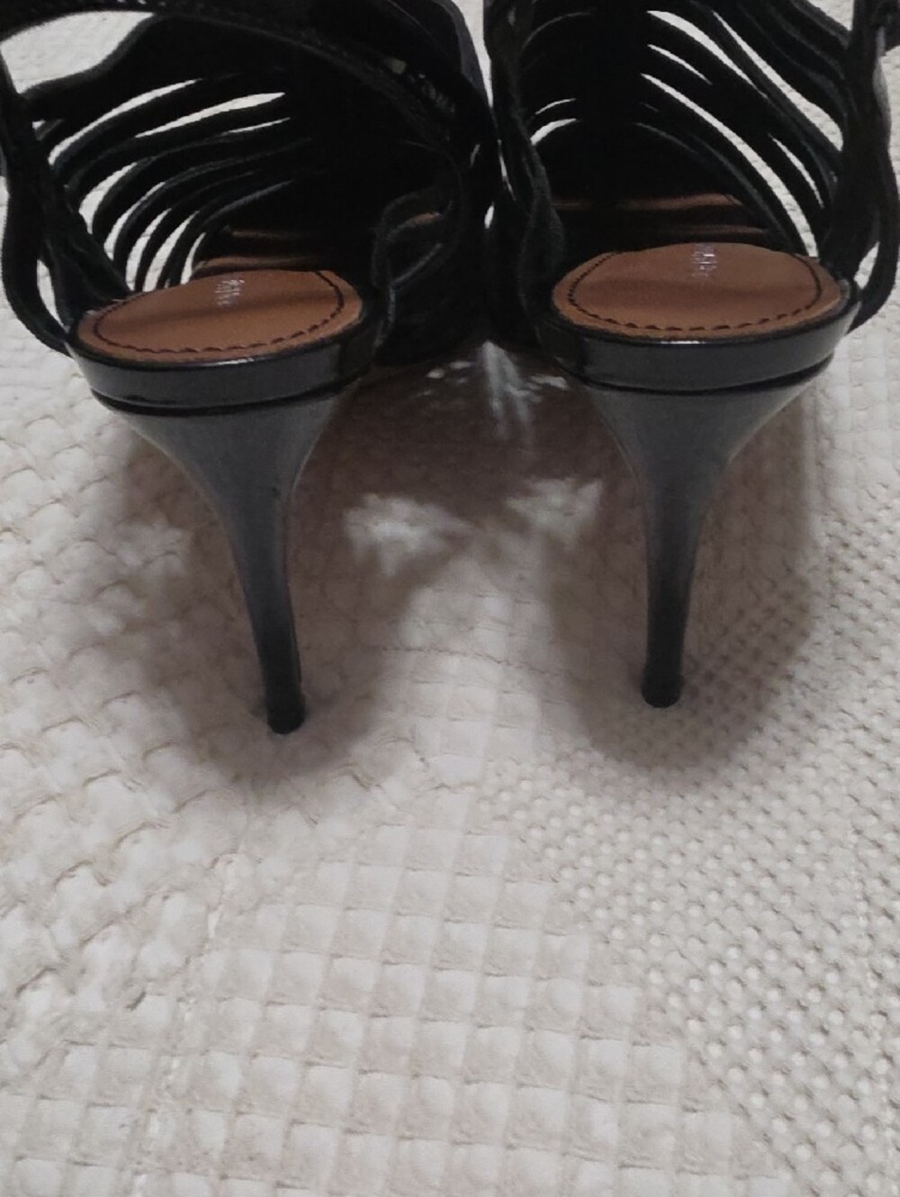 Donald J. Pliner Black Strappy Pointed Toe Slingback Heels - Picture 2 of 6